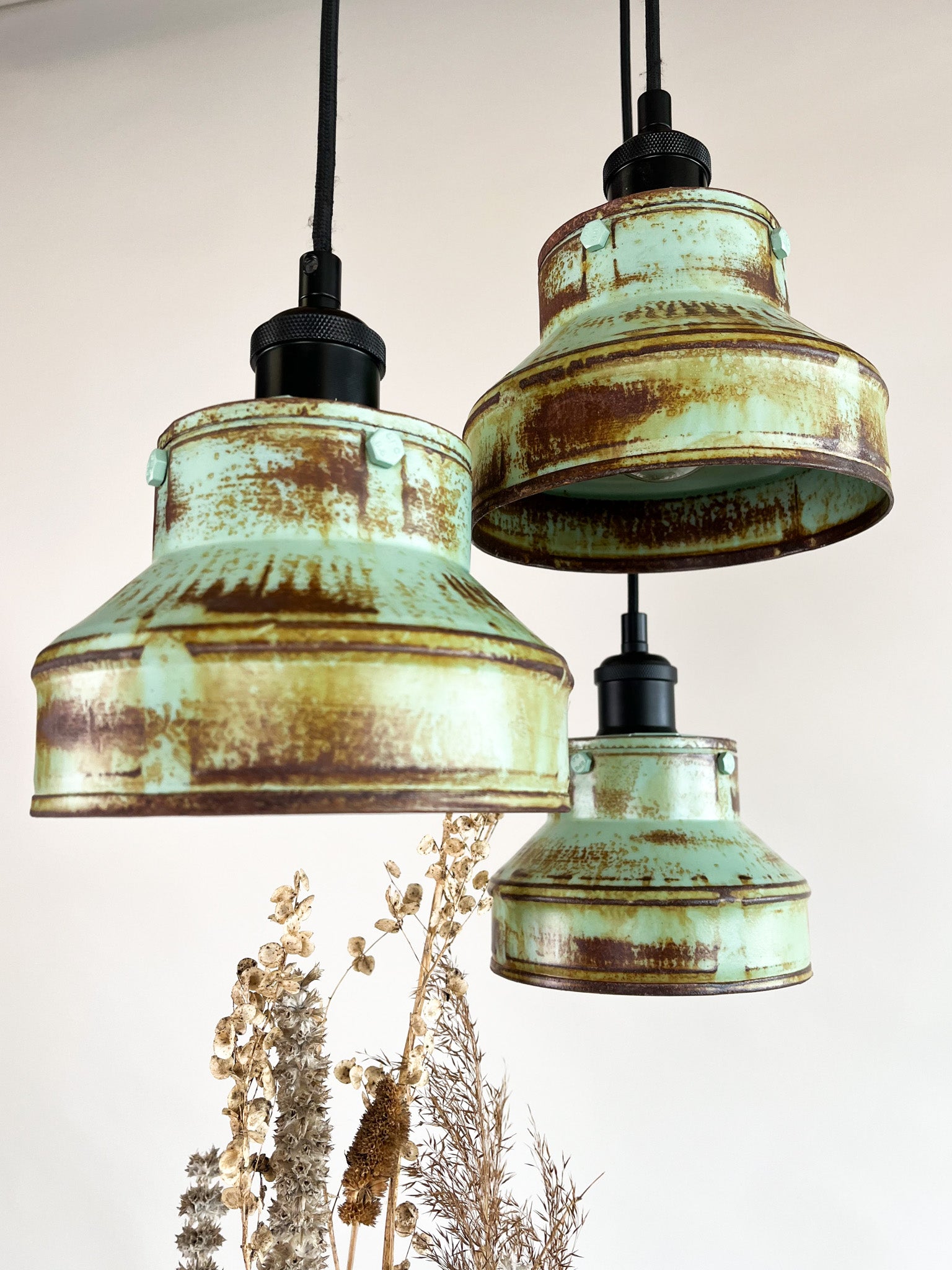 Patina Brass Pendant Light Rustic buy Handmade