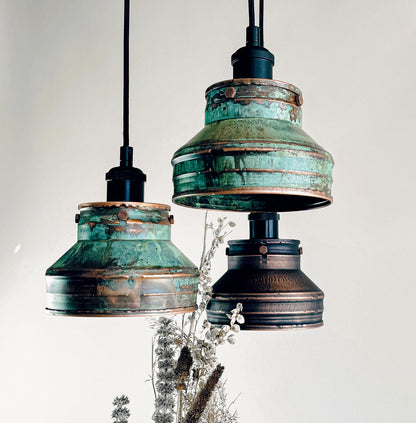 Industrial light Modern Copper lamp Patina light fixture