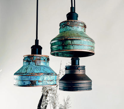 Industrial light Modern Copper lamp Patina light fixture