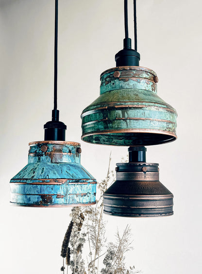 Industrial light Modern Copper lamp Patina light fixture