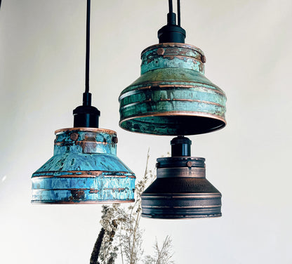 Industrial light Modern Copper lamp Patina light fixture