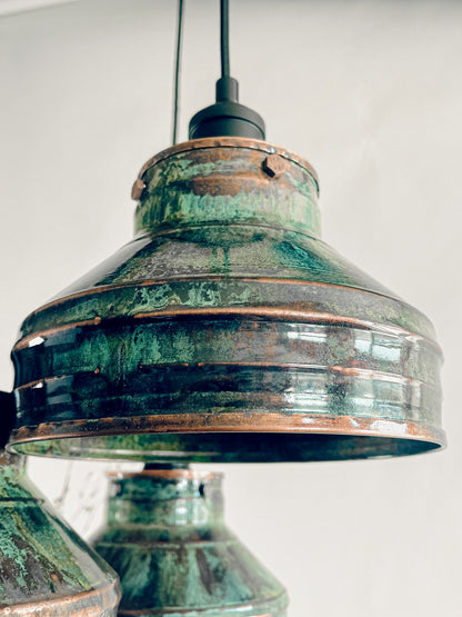 Industrial light Modern Copper lamp Patina light fixture