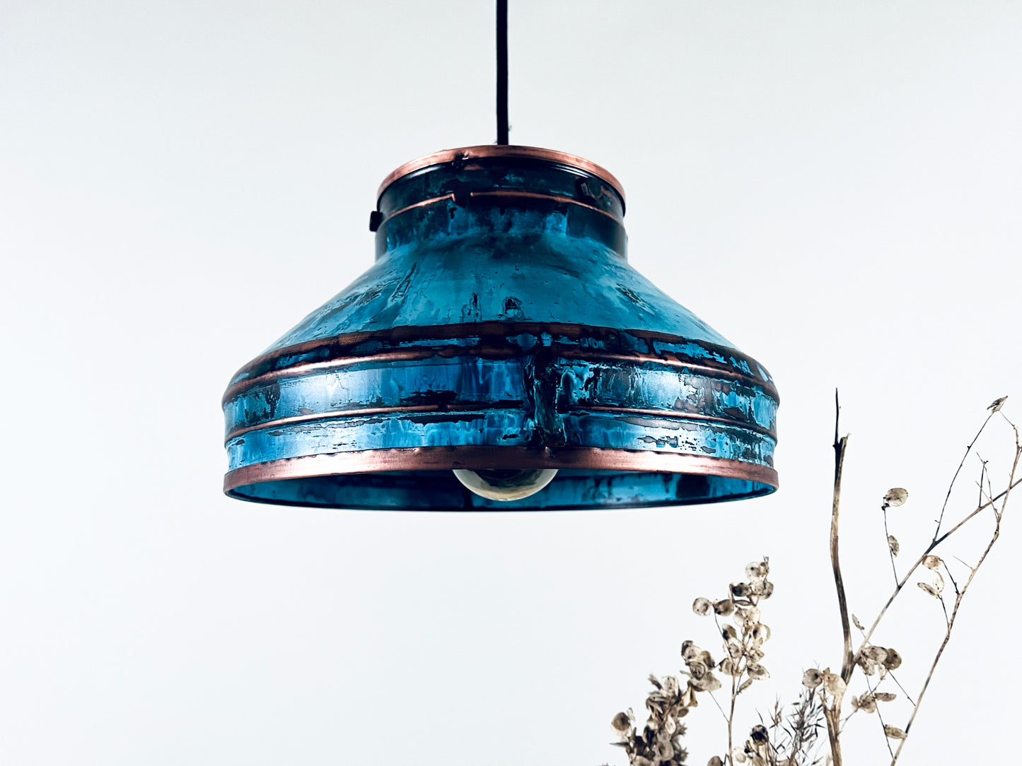 Industrial light Modern Copper lamp Patina light fixture