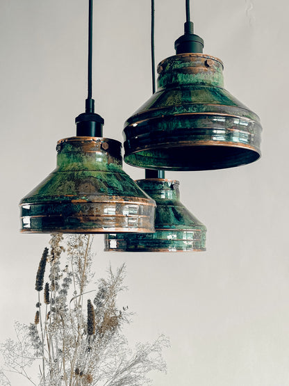 Industrial light Modern Copper lamp Patina light fixture