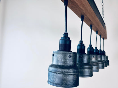 Industrial lighting , Oak Dining room light ,Light fixture ,Oak light,Rustic chandelier , Farmhouse lighting