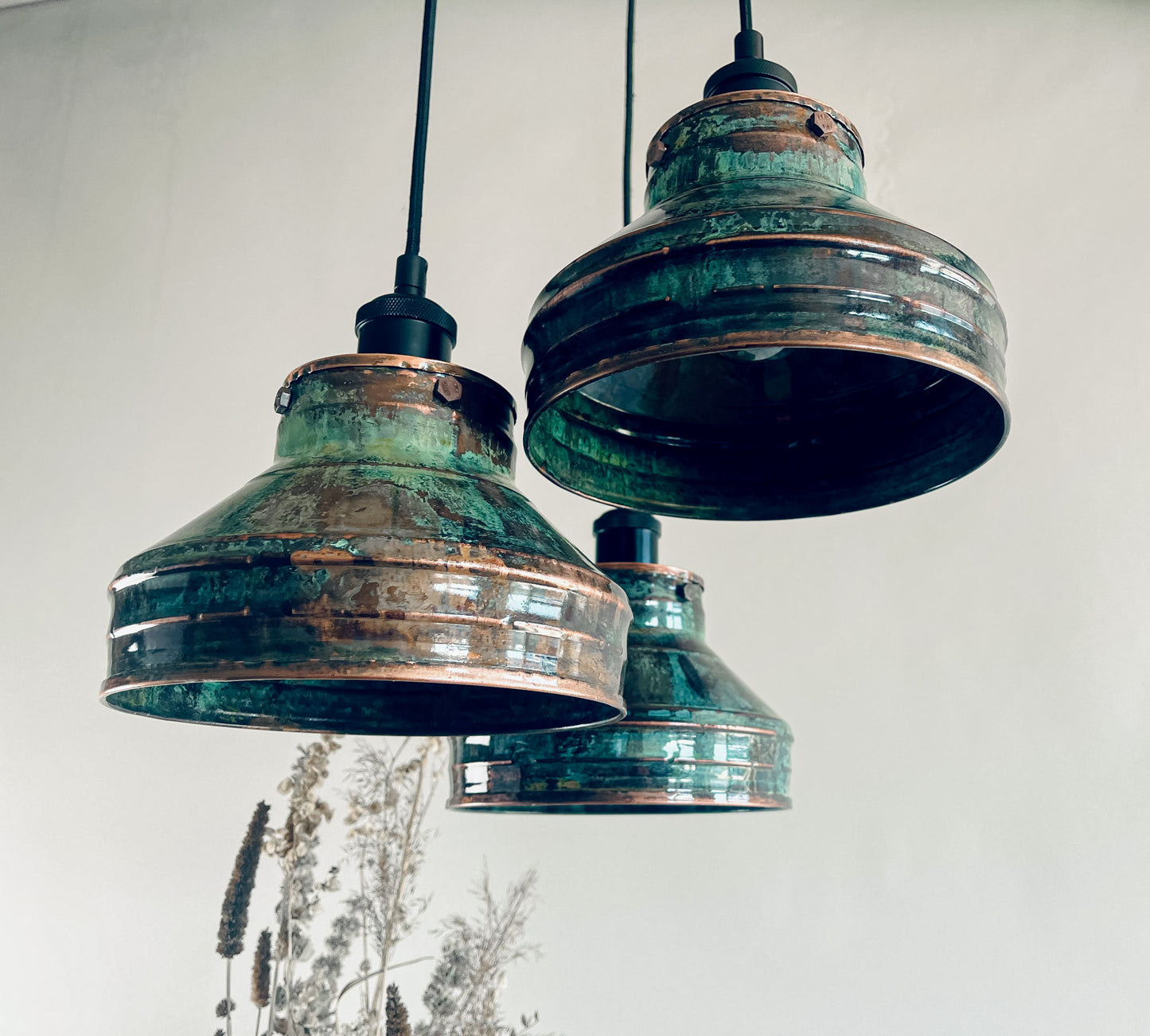 Industrial light Modern Copper lamp Patina light fixture