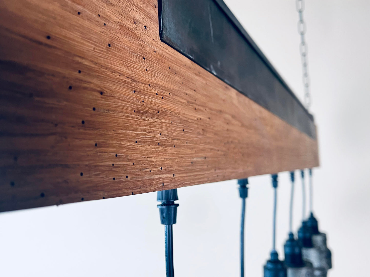 Industrial lighting , Oak Dining room light ,Light fixture ,Oak light,Rustic chandelier , Farmhouse lighting